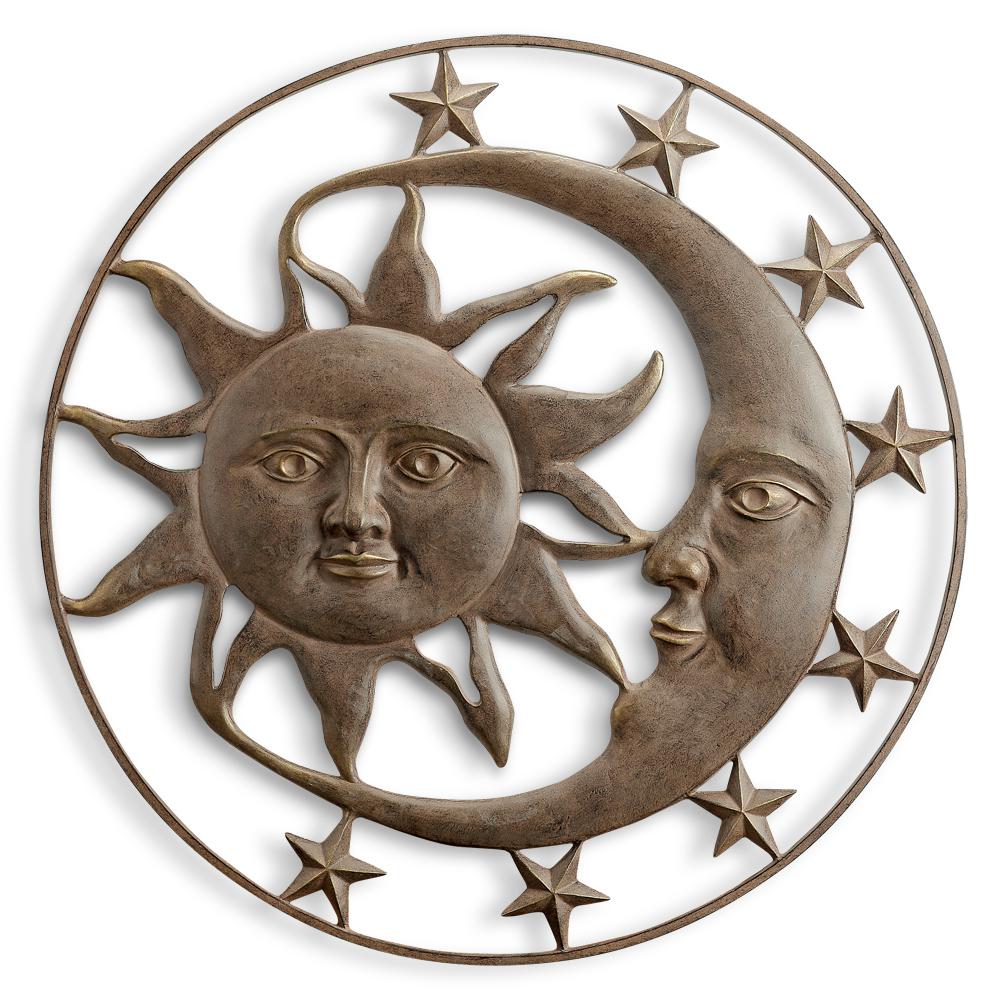 Celestial Splendor Sun And Moon Wall Plaque The Home Depot