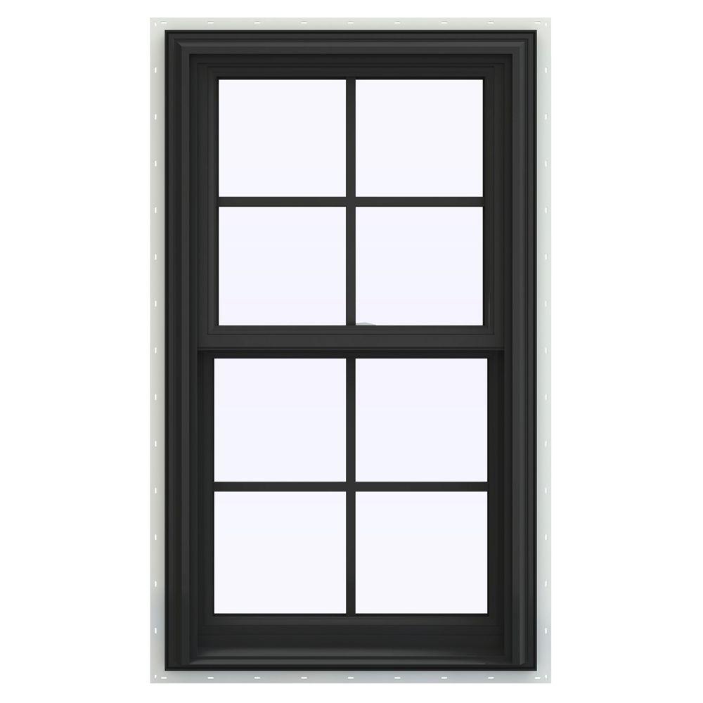 JELD-WEN 23.5 in. x 40.5 in. V-2500 Series Double Hung Vinyl Window ...