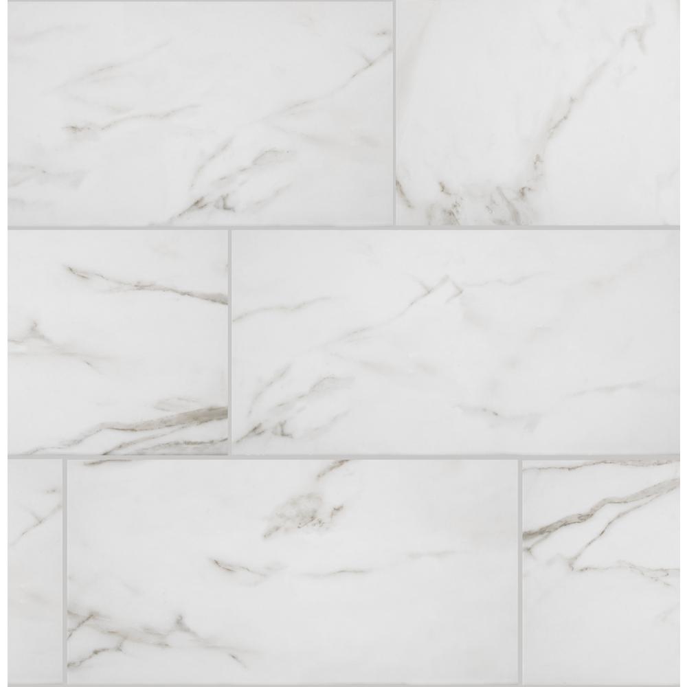 Marble Look Porcelain Tile Tile The Home Depot