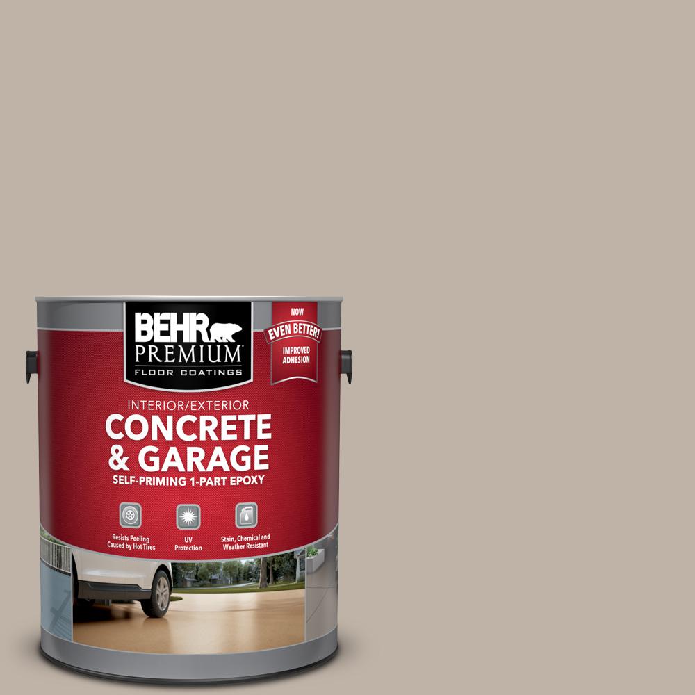 Behr Premium 1 Gal N220 3 Smokestack Self Priming 1 Part Epoxy Satin Interior Exterior Concrete And Garage Floor Paint 90001 The Home Depot