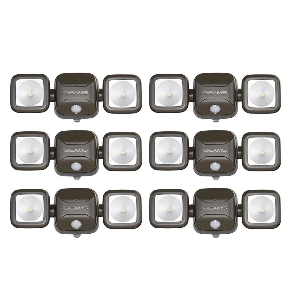 Battery Outdoor Security Lighting The Home Depot Wireless 140 Degree Bronze Motion Sensing Outdoor Integrated Led Security Flood Light 6