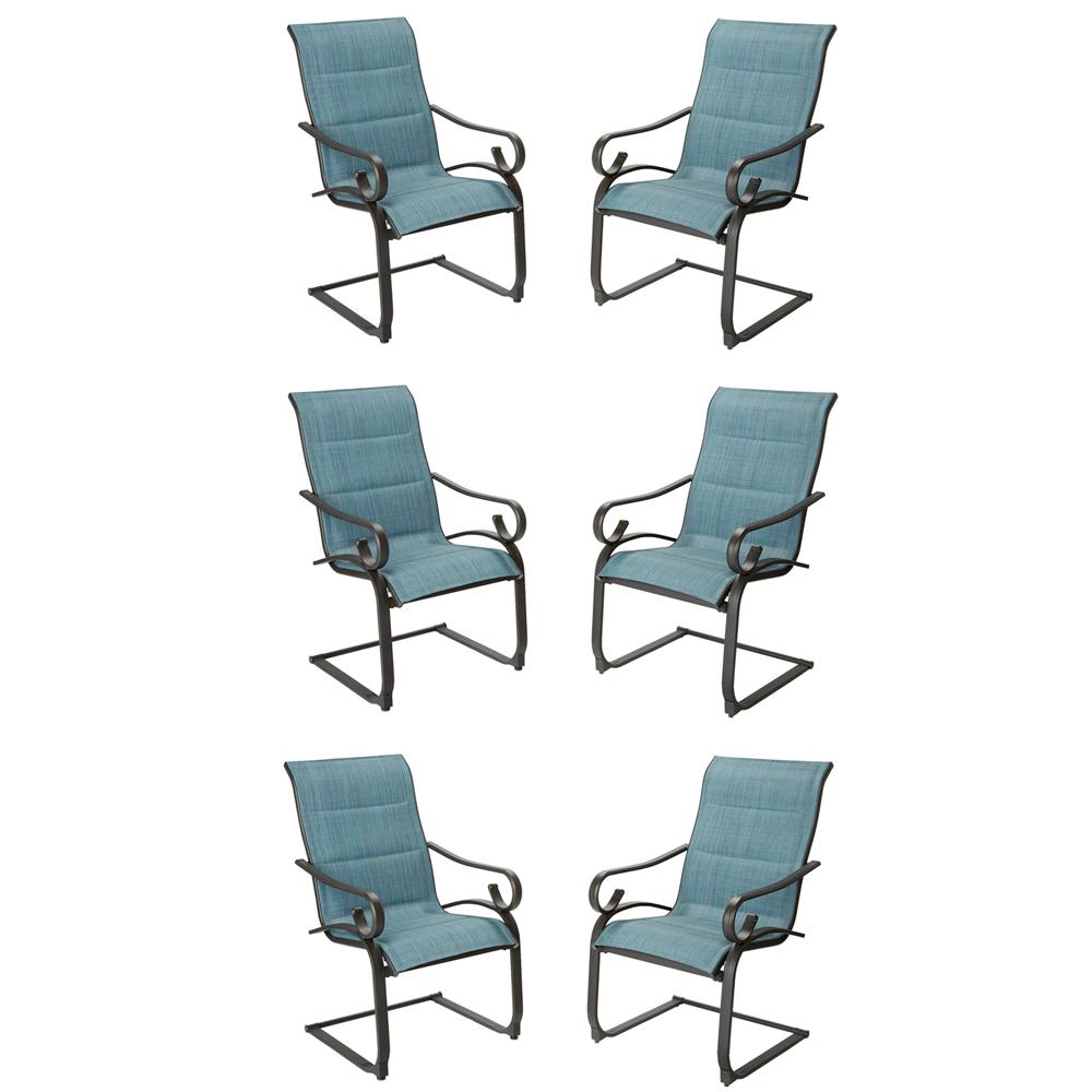 Hampton Bay Crestridge Conley Denim Padded Sling Spring Outdoor Hampton Bay Crestridge Conley Denim