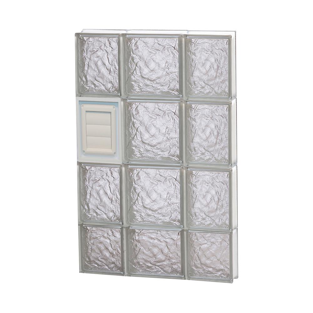 Clearly Secure 19.25 in. x 29 in. x 3.125 in. Frameless Ice Pattern