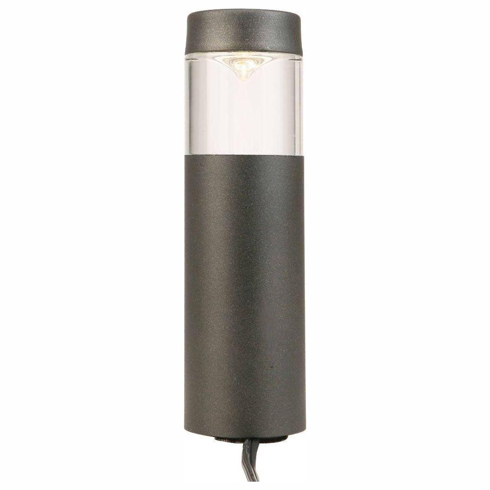 Low Voltage 10 Watt Equivalent Black Outdoor Integrated Led Round Bollard Landscape Path Light