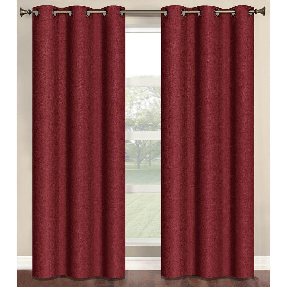 Eclipse Patricia Blackout Aubergine Grommet Curtain Panel, 84 in