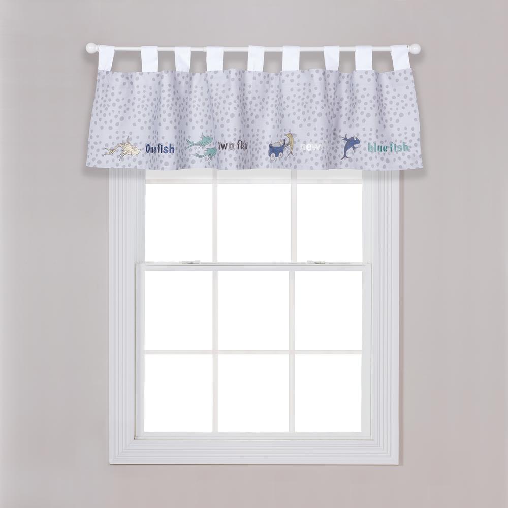 Trend Lab Dr Seuss New Fish Multiple Window Valance 30521 The Trend Lab Dr Seuss New Fish Multiple Window Valance