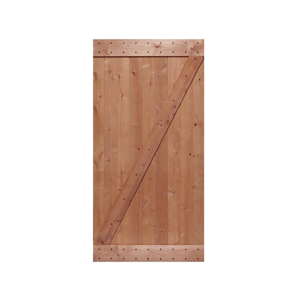 Lubann 42 In X 84 In Ready To Assemble Z Brace Hardwood Knotty