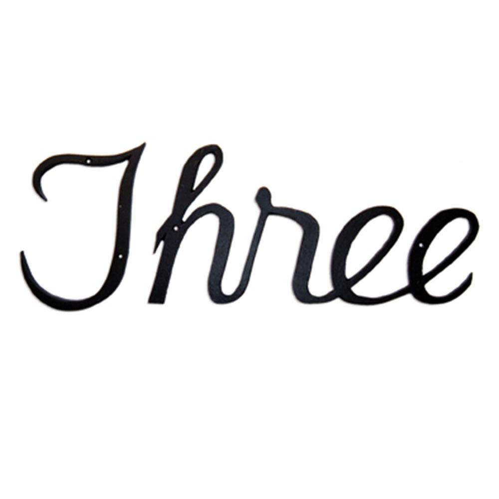 Montague Metal Products 3.125 in. Aluminum Script House Number Three