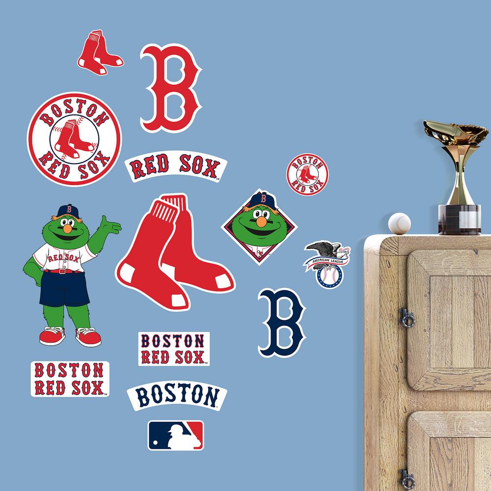 Fathead 24 In H X 39 In W Boston Red Sox Team Logo Assortment