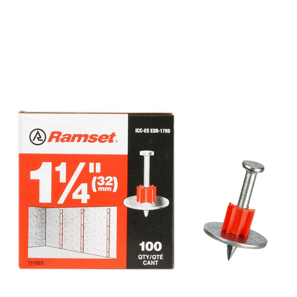 Ramset 11/4 in. Drive Pins with Washers (100Pack)00800 The Home Depot
