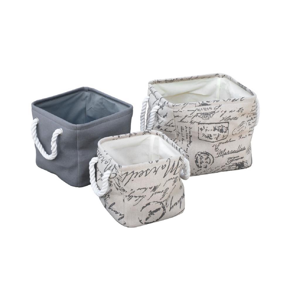 3-Piece Canvas Set in Gray
