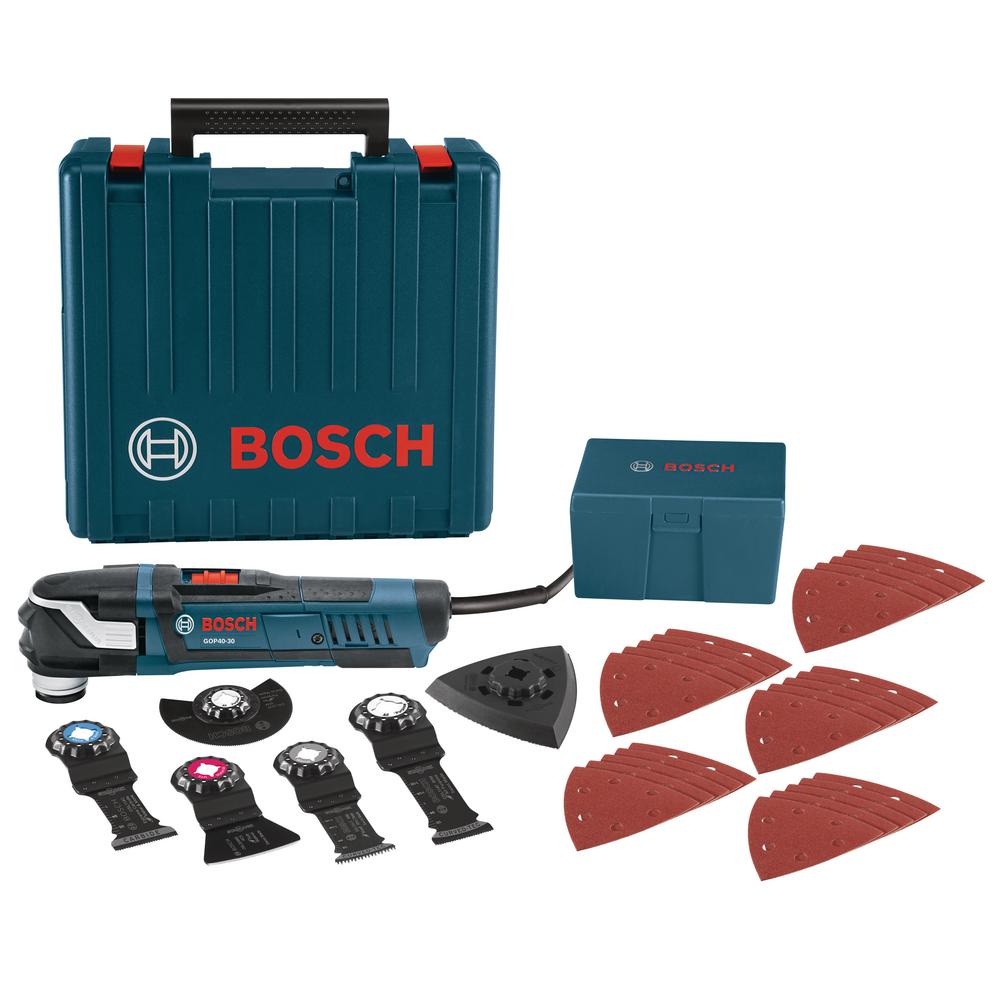 Bosch 4 Amp Corded Starlockplus Oscillating Multi Tool Kit With