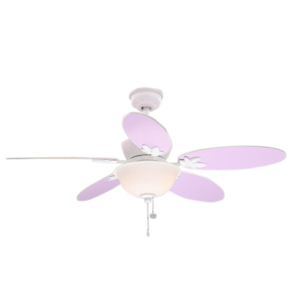 Purple Ceiling Fans With Lights The Home Depot Indoor White Ceiling Fan With Light Kit