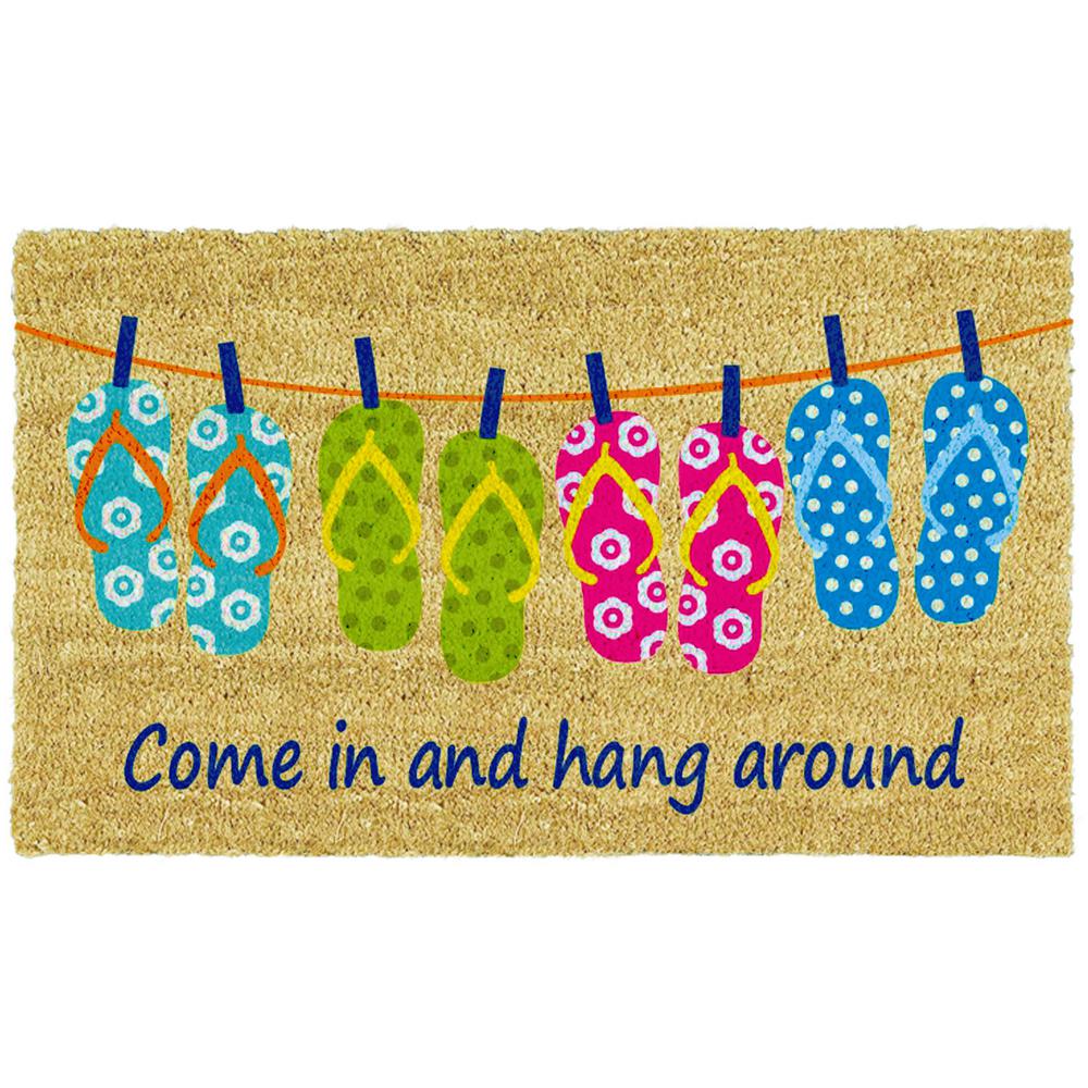 Home More Flip Flop Fun Door Mat 17 In X 29 In 121831729 The