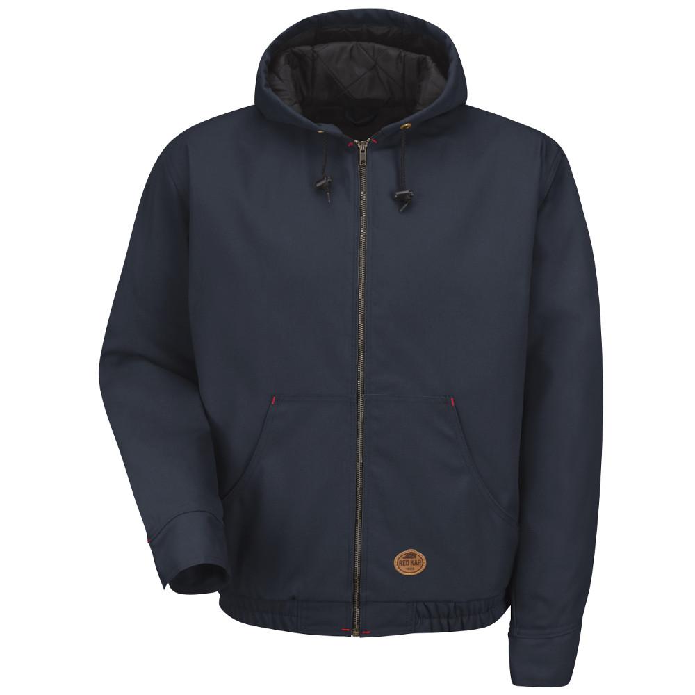 navy hooded jacket