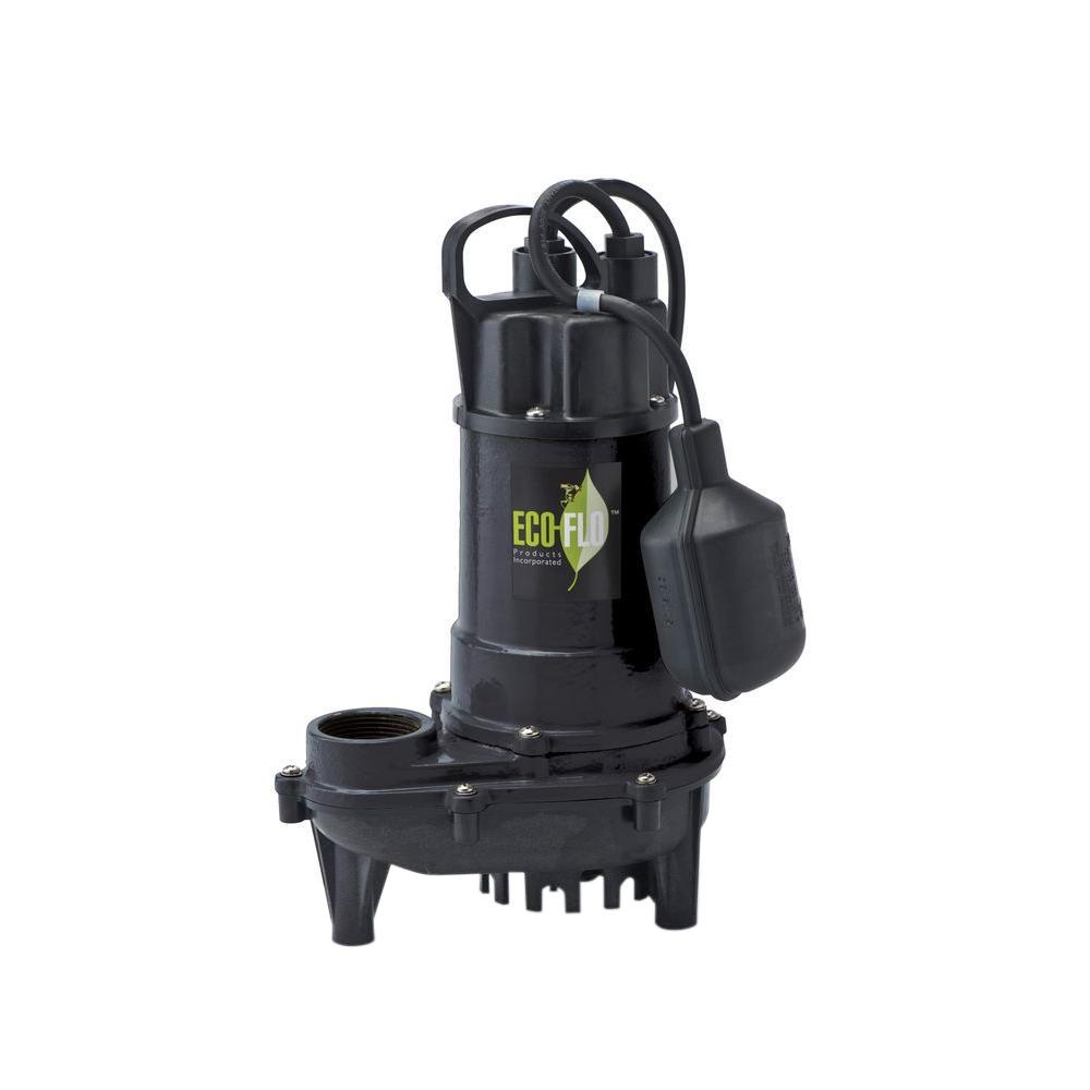 ECO FLO 1/3 HP Cast Iron Submersible Sump Pump with Wide Angle Switch