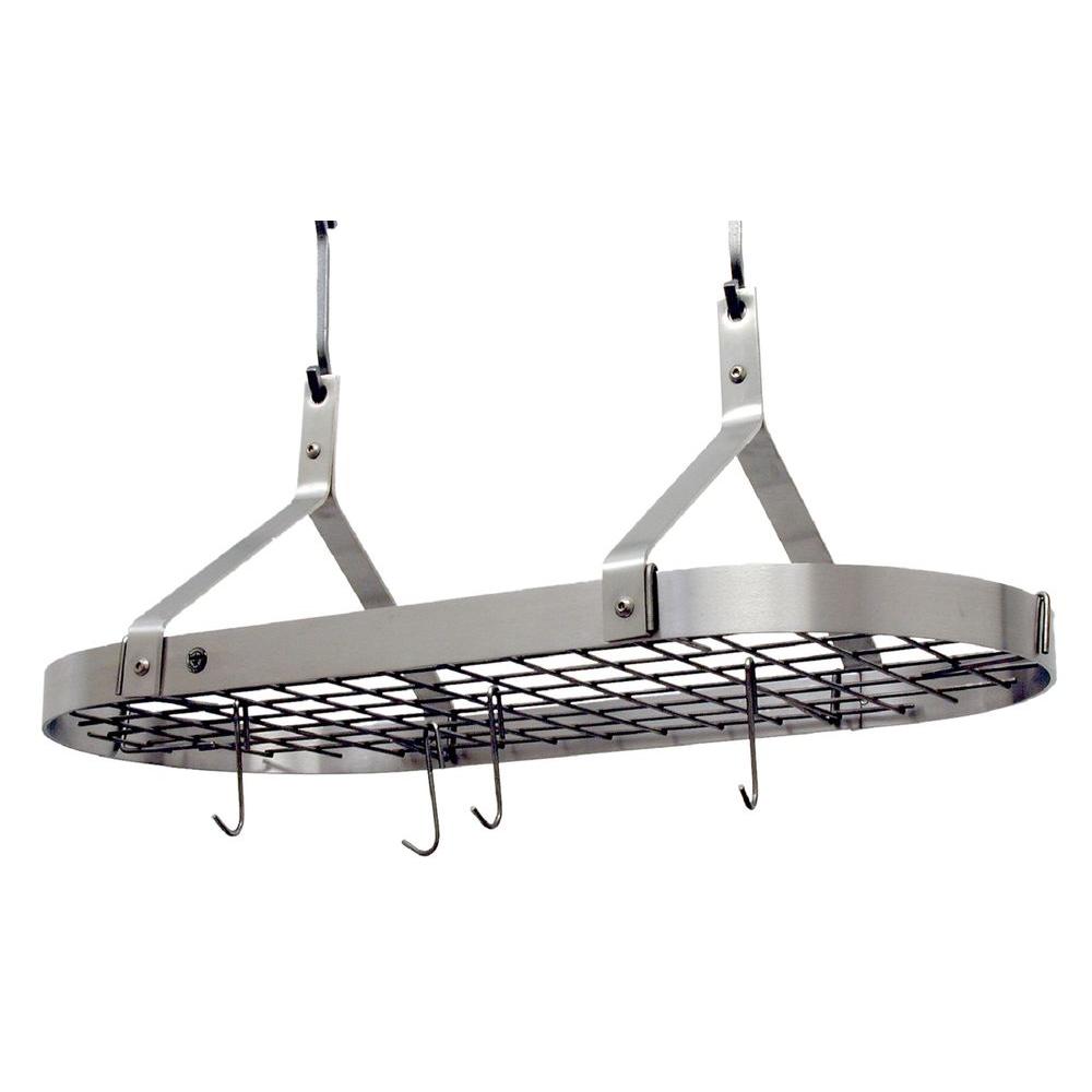 Enclume Premier Contemporary Ceiling Pot Rack Stainless Steel by Enclume