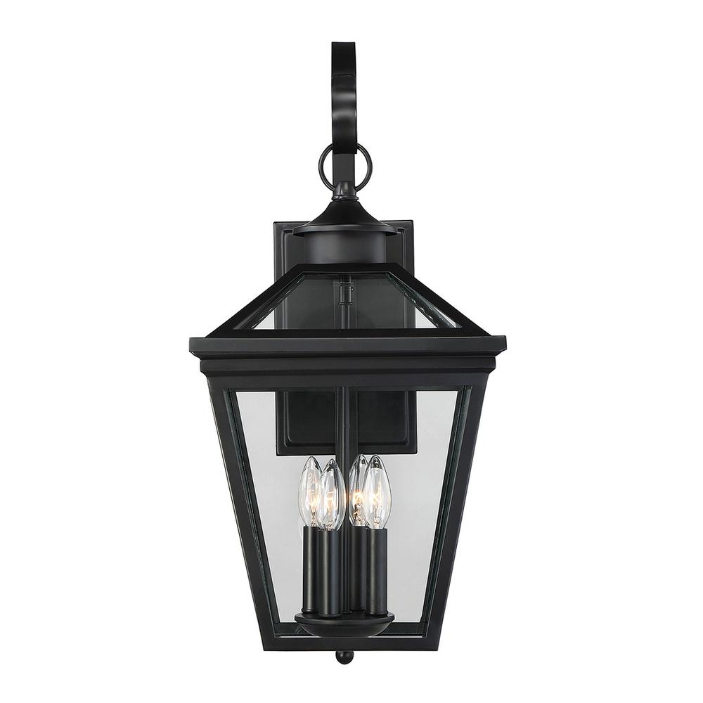 Filament Design Outdoor Wall Lighting The 4 Light Black Outdoor Wall Mount Sconce
