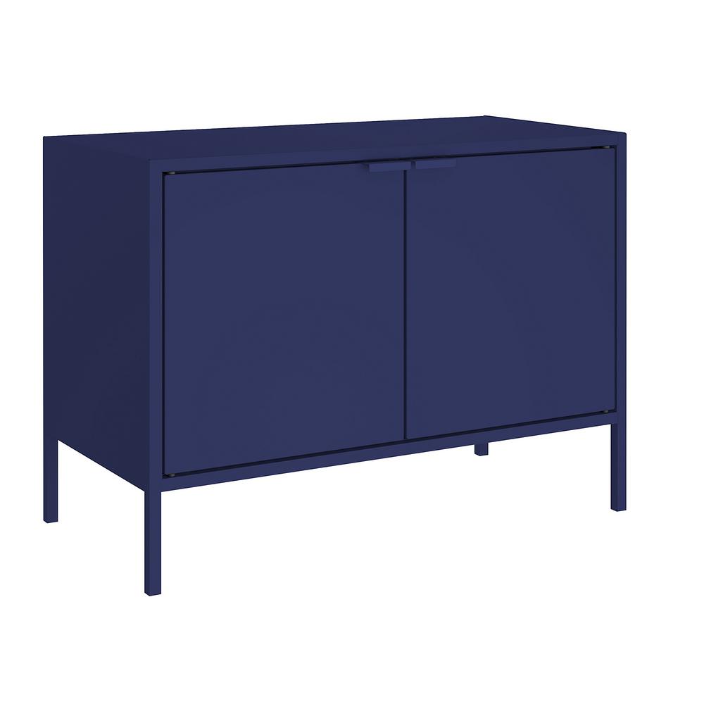 Manhattan Comfort Smart Blue Low 27.55 in. Wide TV Stand Cabinet-10GMC4 ...