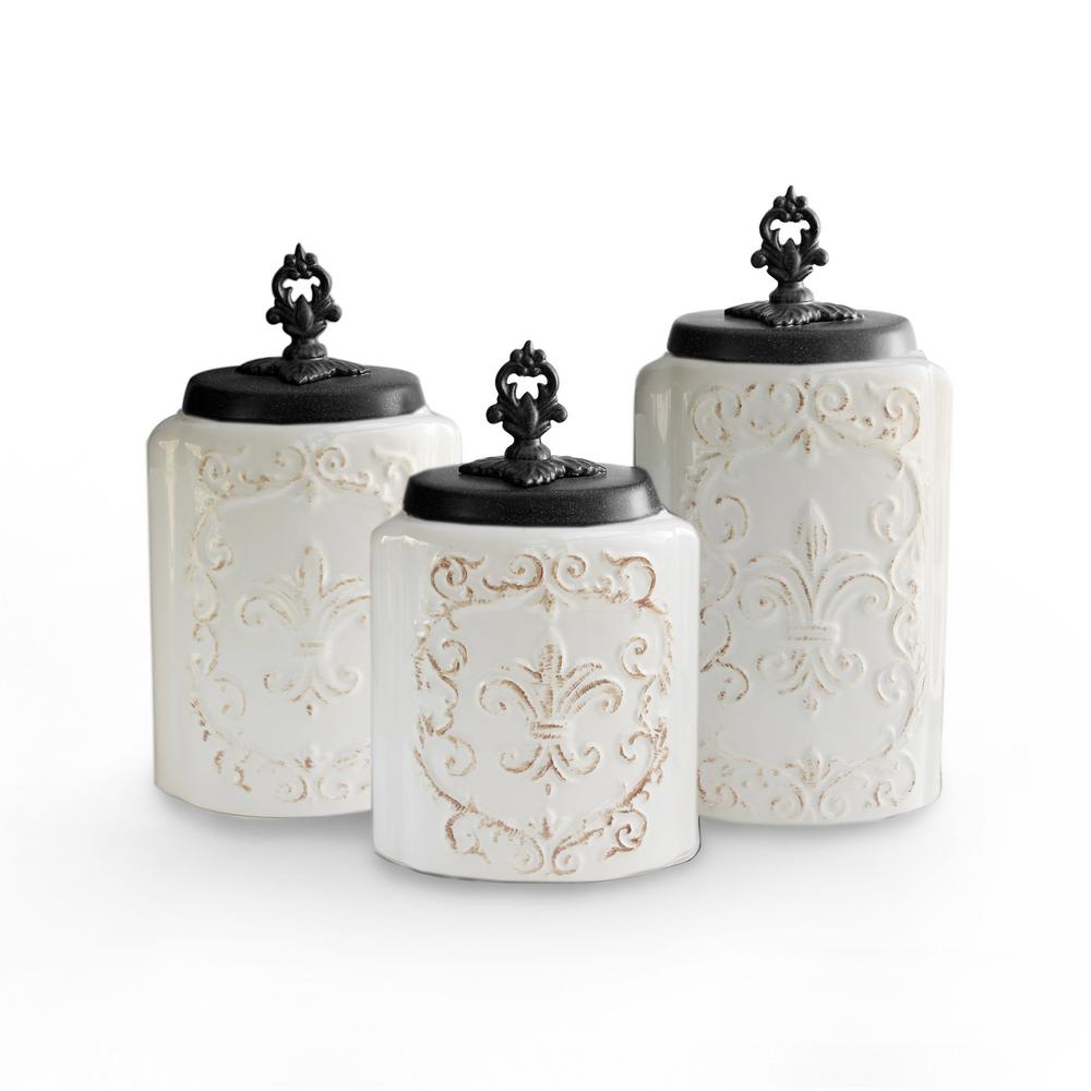 white canister set of 4