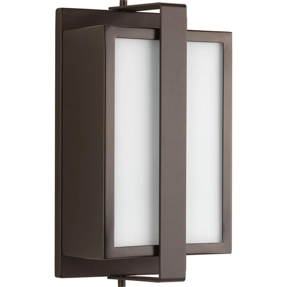 Progress Lighting Diverge Collection 1 Light Architectural Bronze 10 9 In Outdoor Wall Lantern