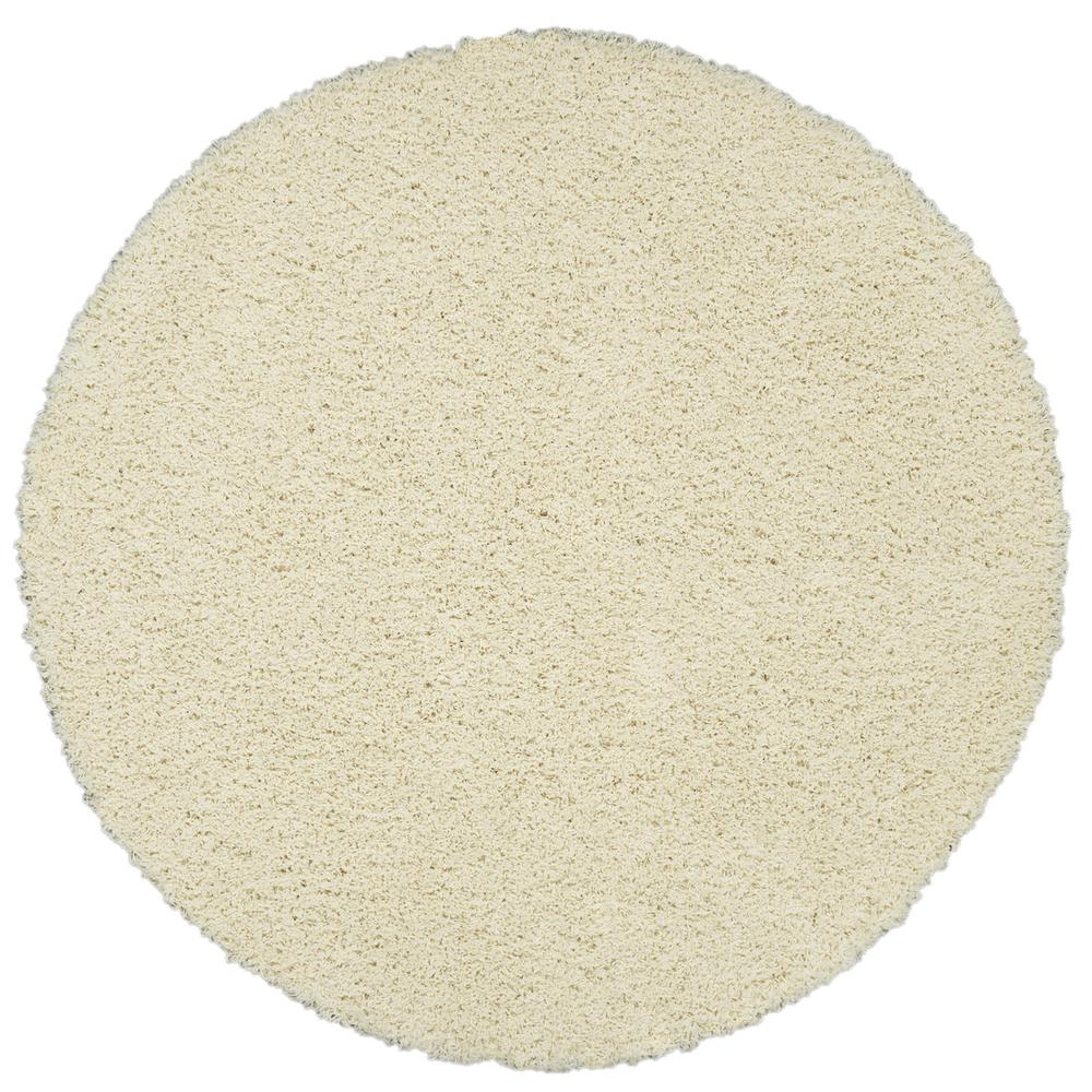 Ottomanson Collection Cream 5 Ft 3 In Round Area Rug