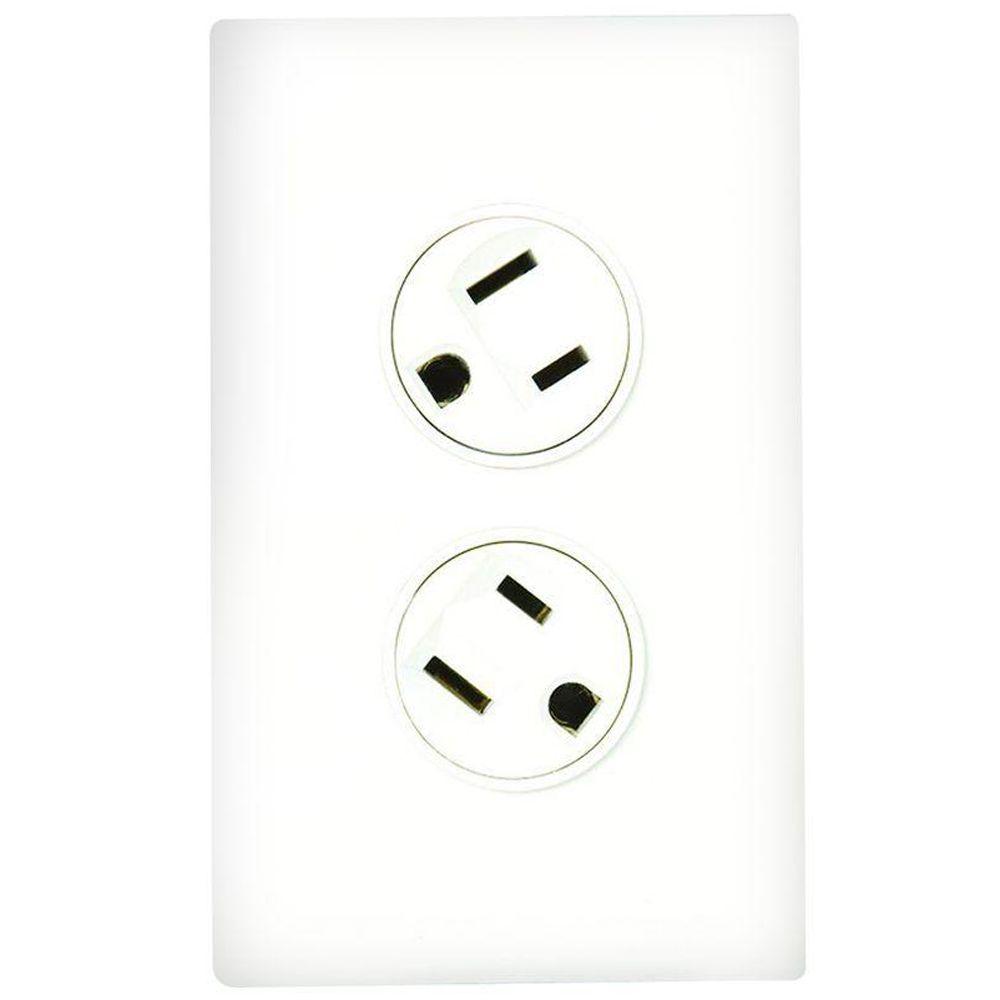 360 Electrical Rotating Duplex Outlet White36010W The Home Depot