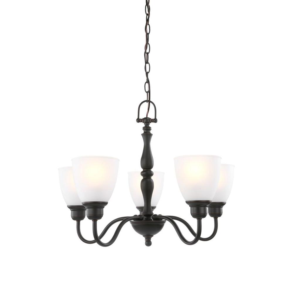 Hampton Bay Woodbridge Collection 5 Light Oil Rubbed Bronze Hampton Bay Woodbridge Collection 5 Light Oil Rubbed Bronze Chandelier
