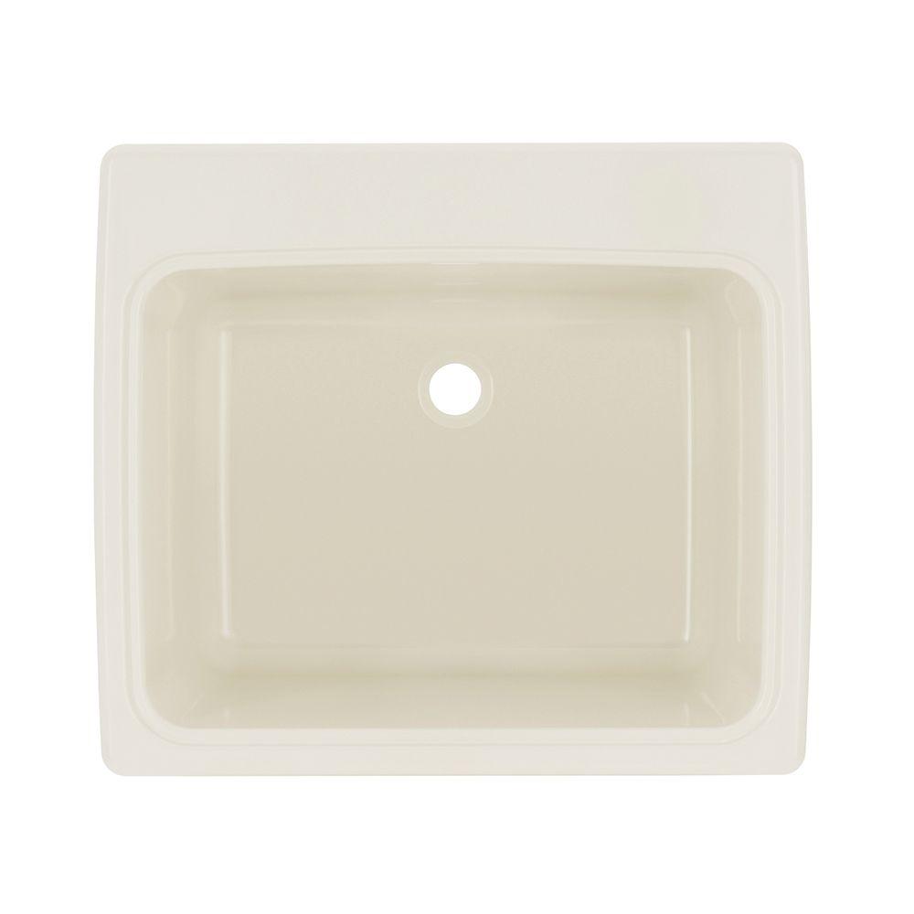 Swan 25 In X 22 In X 13 6 In Solid Surface Undermount Utility Sink   Bisque Swan Utility Sinks Ssus1000 018 64 145 