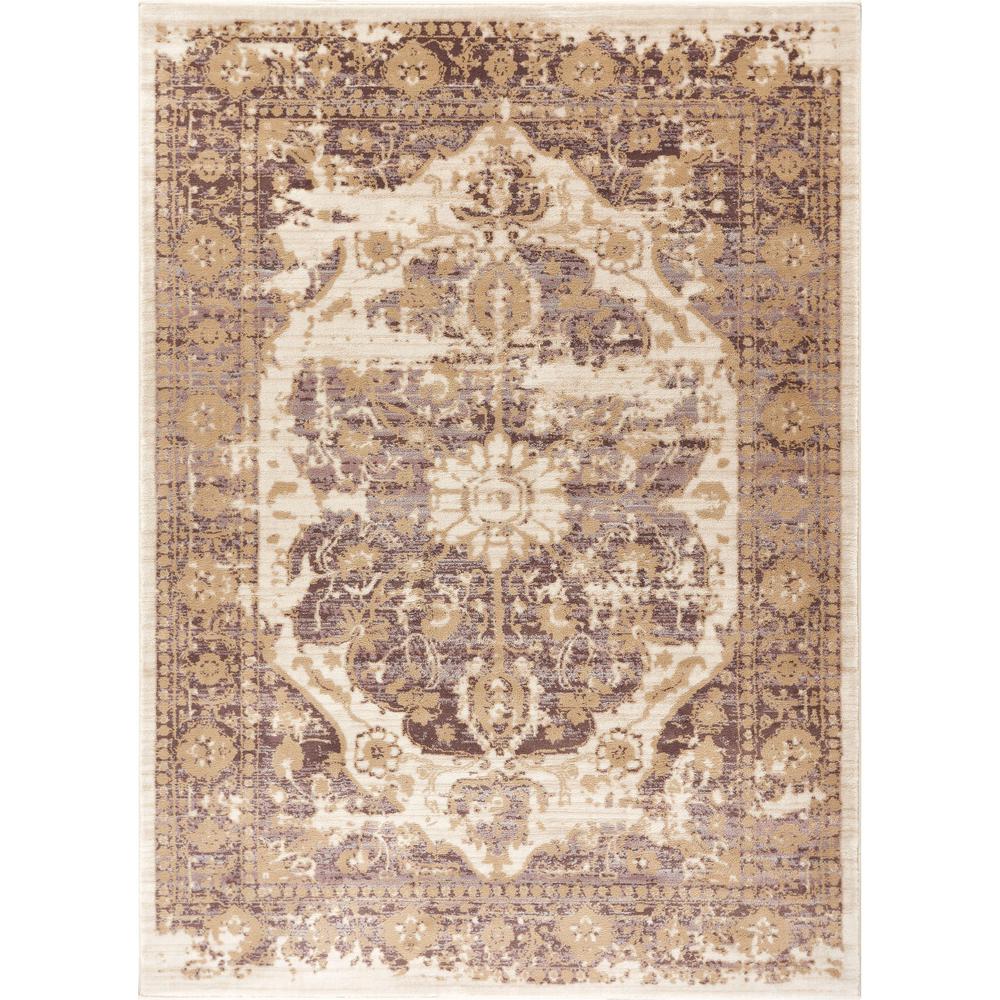 Well Woven Kensington Maxwellx Vintage Distressed Modern Lavender 5'3" x 7'3" Area Rug