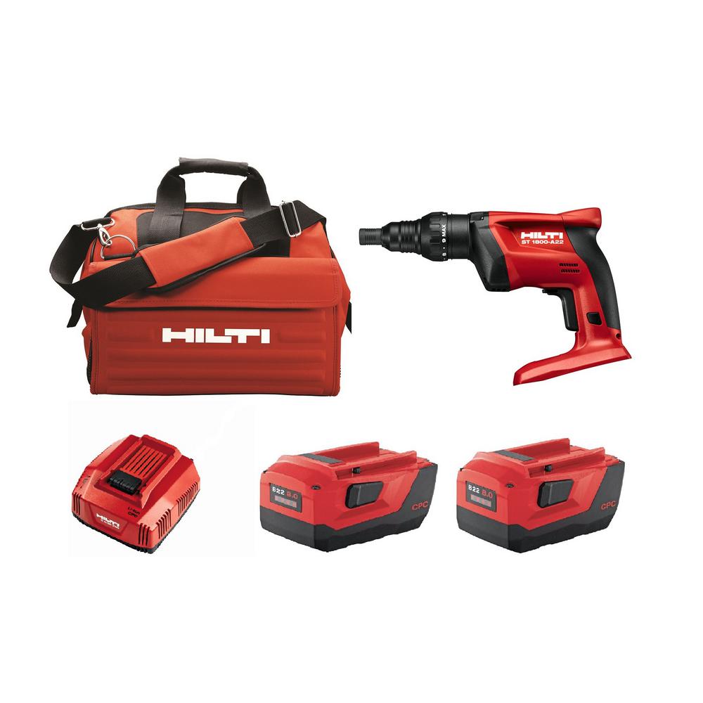 Hilti ST 1800 A 22Volt LithiumIon Cordless Metal Screwdriver with Two