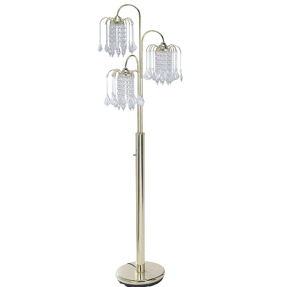 ORE International 63 in. Polished Brass Polished Brass Floor Lamp6866G