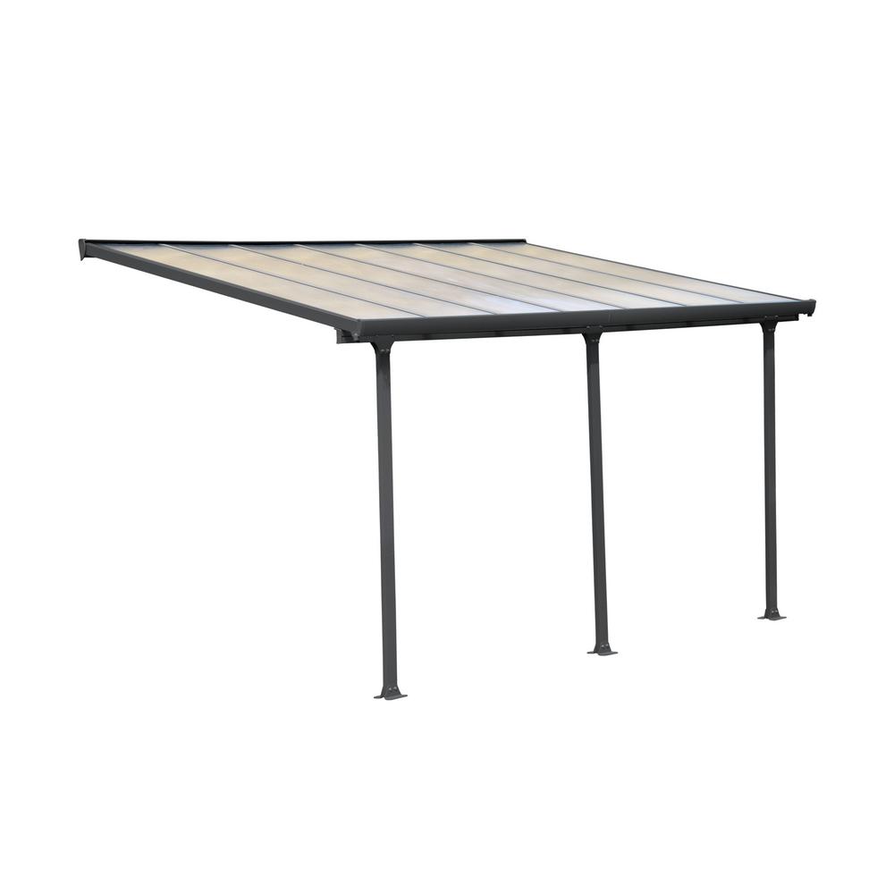 Arrow 10 Ft W X 20 Ft D Vinyl Coated Steel Attached Patio Cover Pc1020 The Home Depot