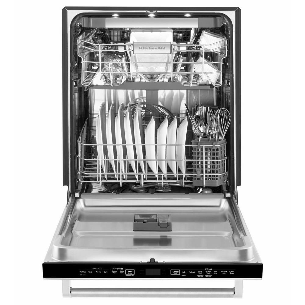 Kitchenaid Top Control Tall Tub Dishwasher In Black Stainless With