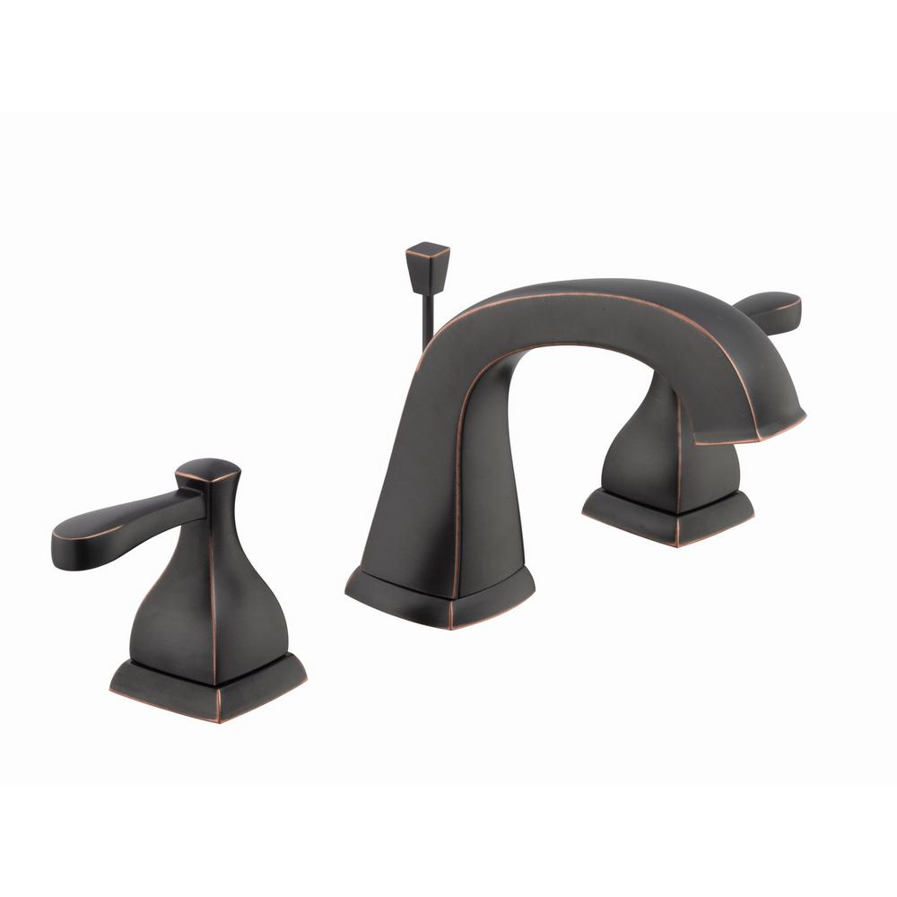 Glacier Bay Milner 8 in. Widespread 2Handle Bathroom Faucet in Bronze