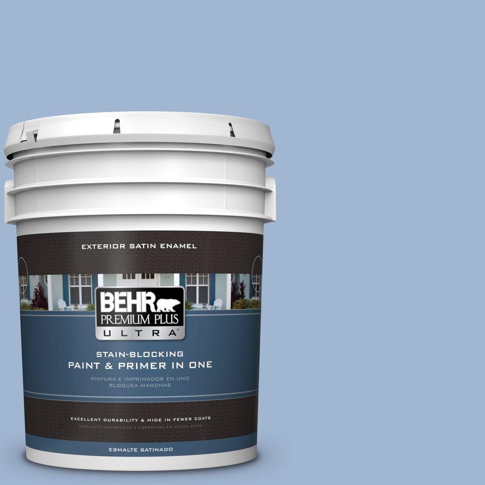 Behr Premium Plus Ultra 5 Gal Ppu14 10 Blue Suede Satin Enamel Ppu14 10 Blue Suede Satin Enamel