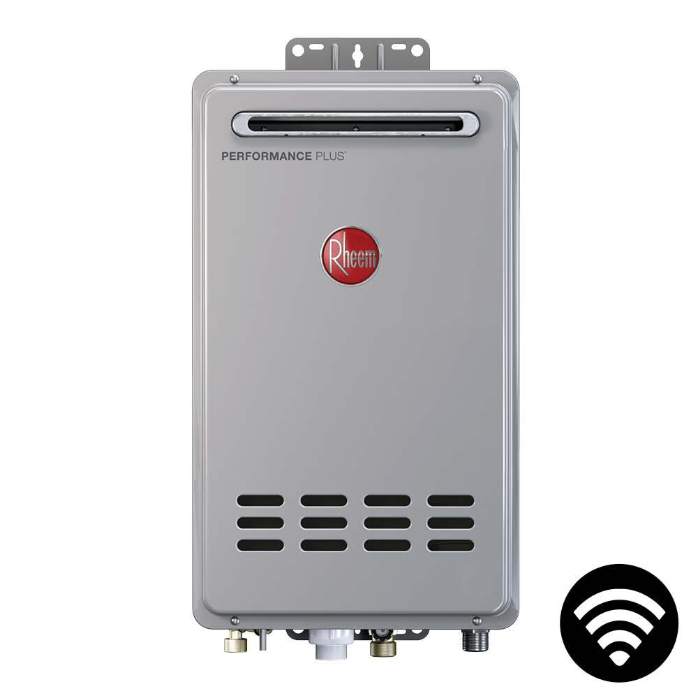 Rheem Performance Plus 8.4 GPM Liquid Propane Mid Efficiency Outdoor Smart Tankless Water Heater