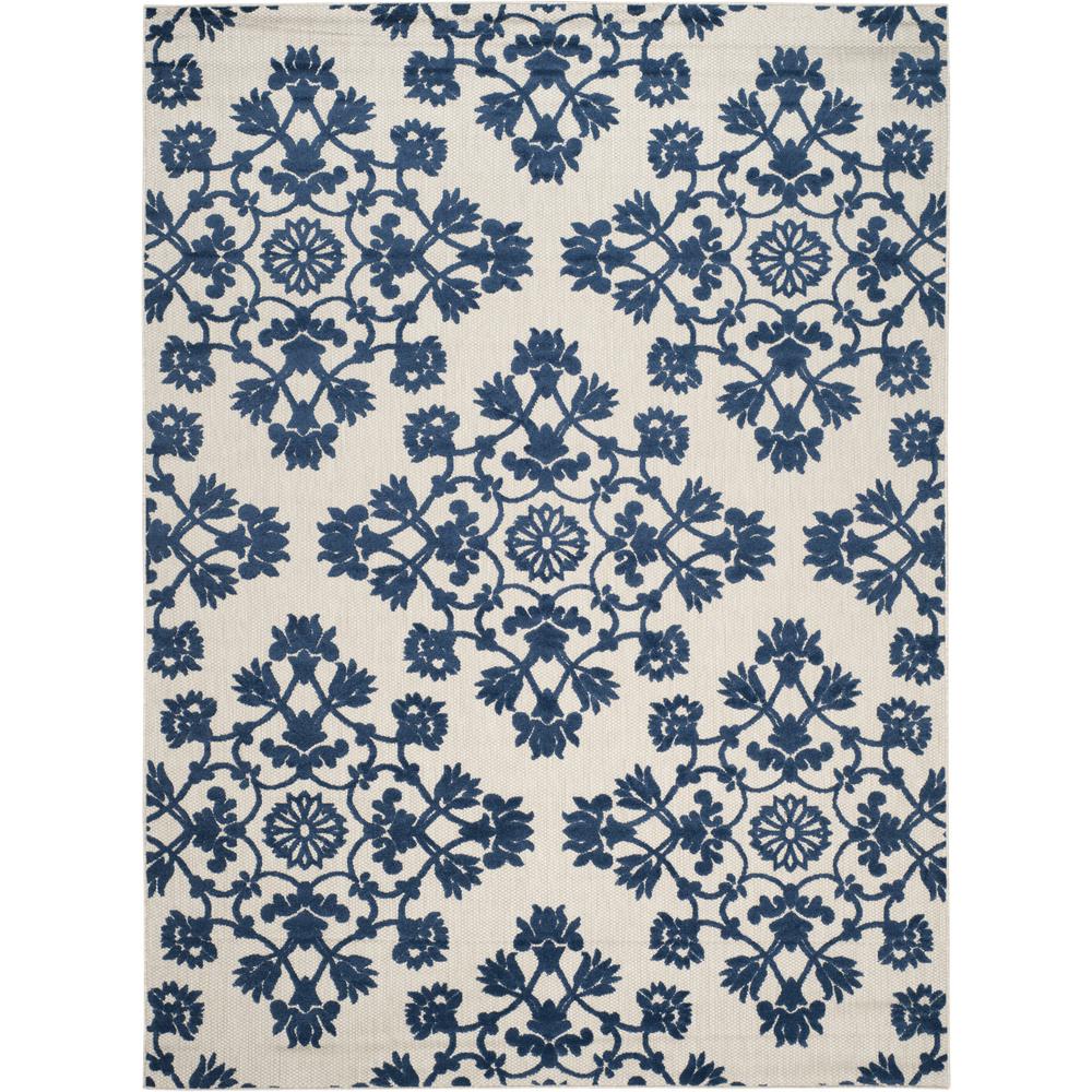 Safavieh Cottage Indoor/Outdoor Light Gray/Royal Blue 8 ft. x 11 ft. 2
