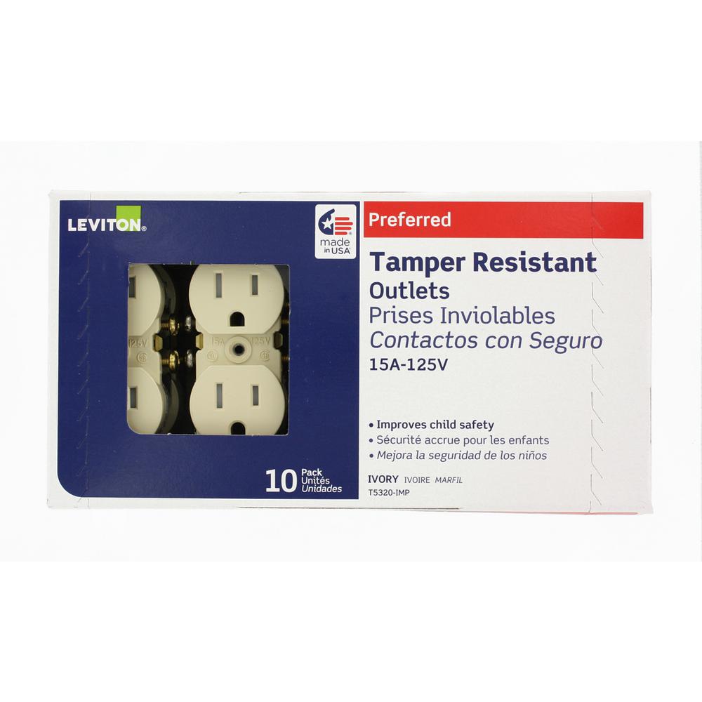 Duplex Receptacle Pack of 31 pcs 20Amp 125V Ivory T and W Resist Morris 82505