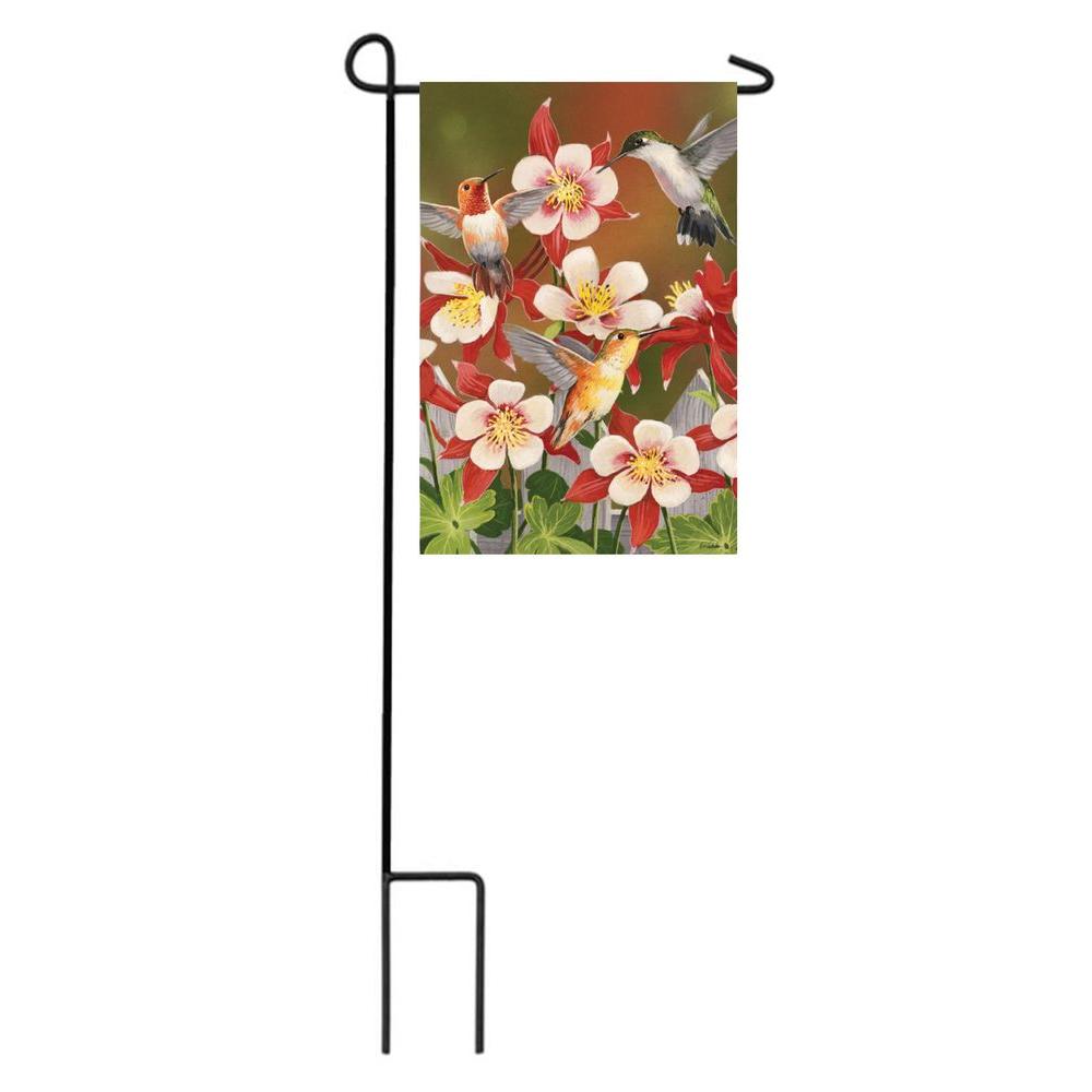 Meadow Creek 1 Ft. X 1-1/2 Ft. Flurry Of Hummingbirds Garden Flag With ...