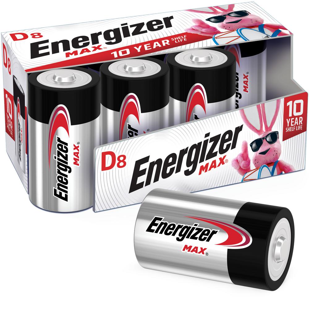 Energizer MAX D Batteries (8 Pack), D Cell Alkaline Batteries – EX-tremes