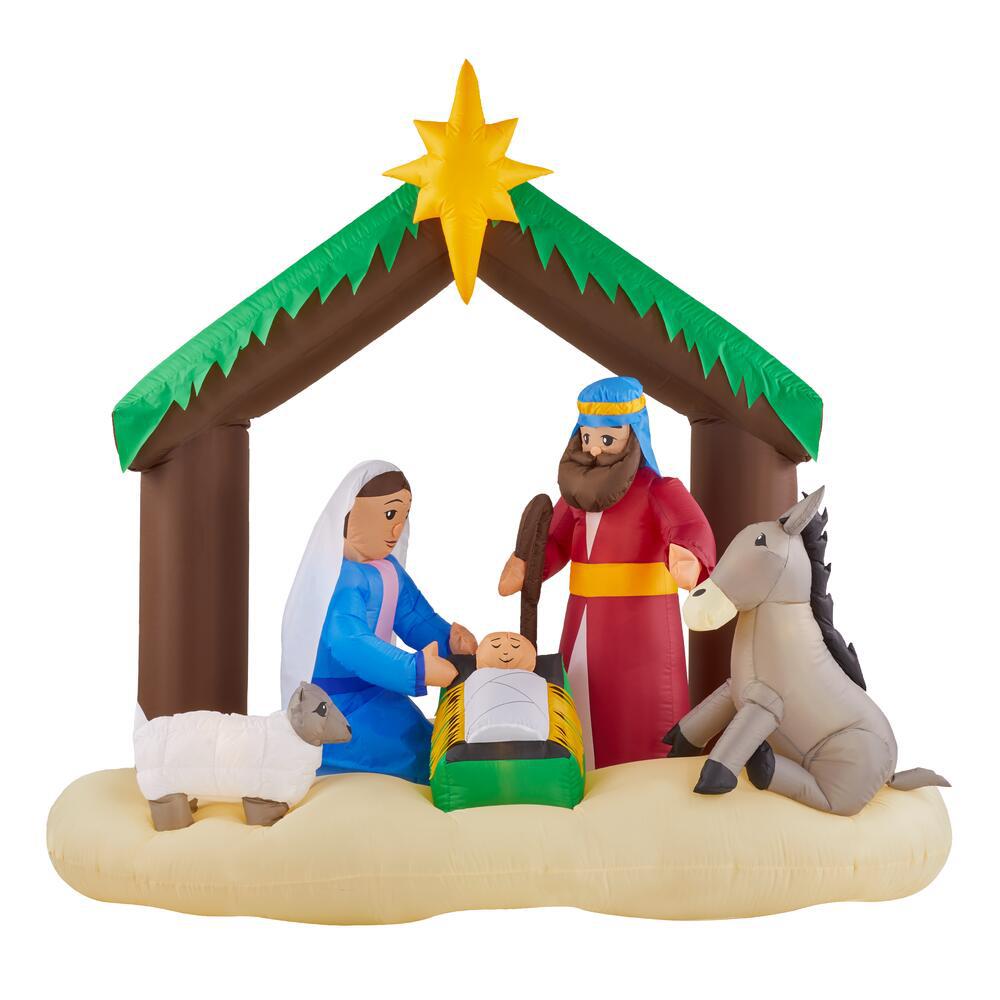 Home Accents Holiday 5.5 Ft Led Nativity Scene Home Accents Holiday 6