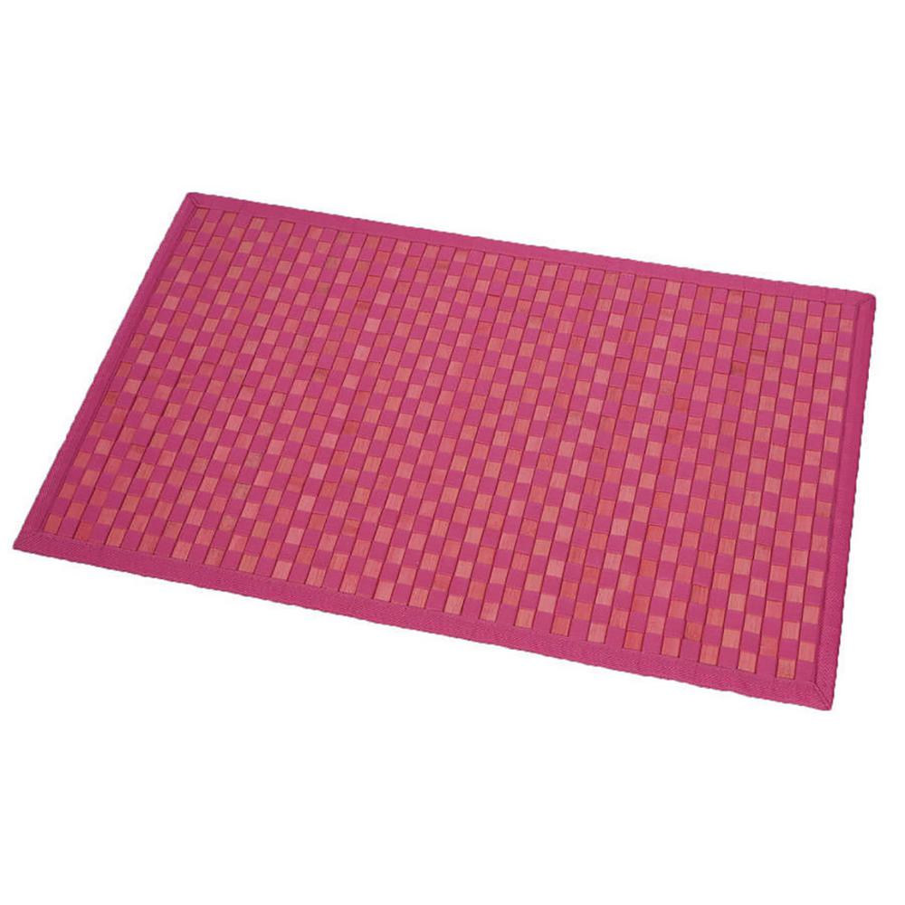 pink bath mat