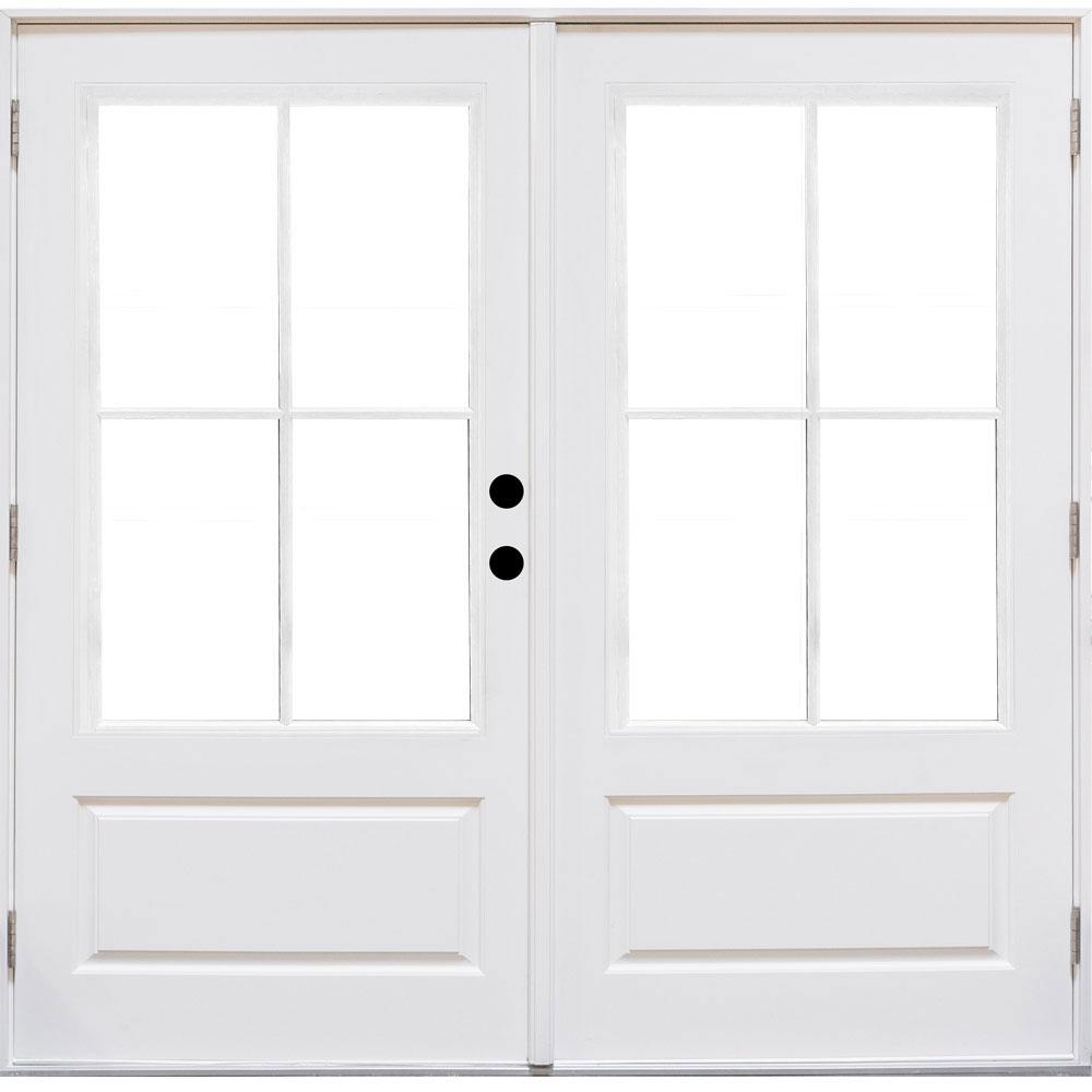 MP Doors 72 in. x 80 in. Fiberglass Smooth White LeftHand Outswing