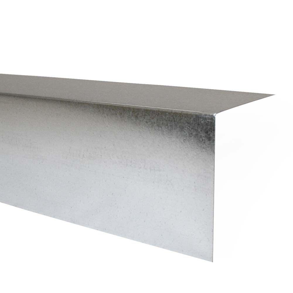 Gibraltar Building Products 4 in. x 31/2 in. x 1/2 in. x 10 ft. Hemmed Edge Galvanized Steel