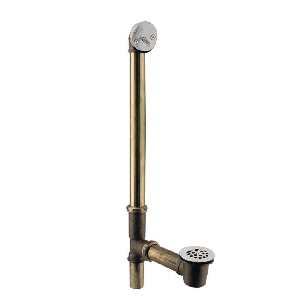 Westbrass 17 Gauge Trip Lever Overflow with Grid DrainD32407 The