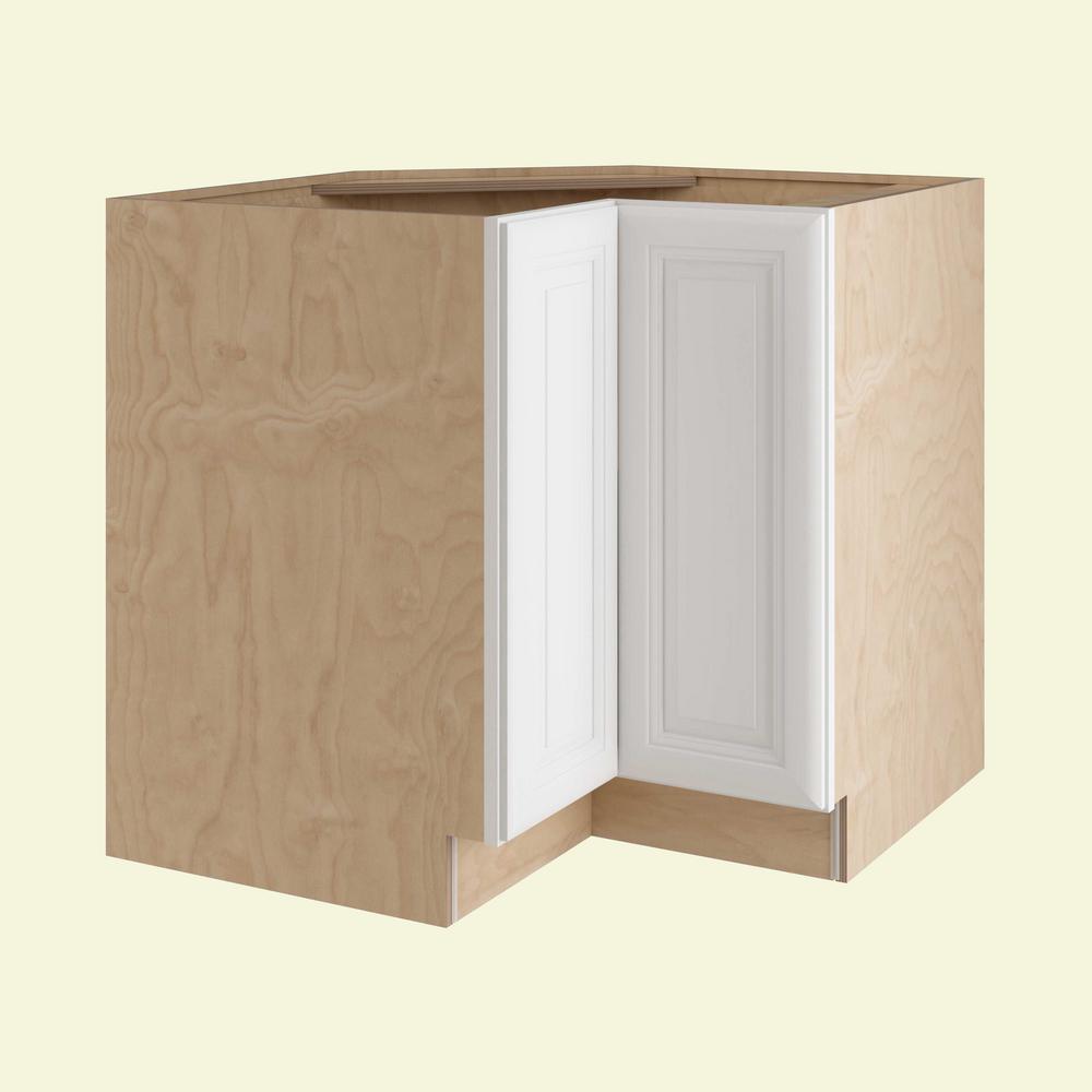Riverridge Home 6 Cubby 3 Shelf Corner Cabinet In White 02 144 Brookfield Assembled 36x34 5x24 In Easy Reach Hinge Right Base Kitchen Corner