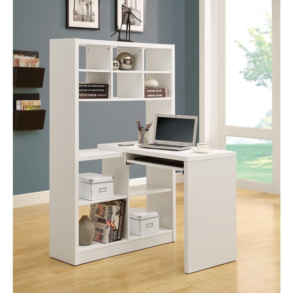 Monarch Specialties 2 Piece White Office Suite I 7022 The Home Depot