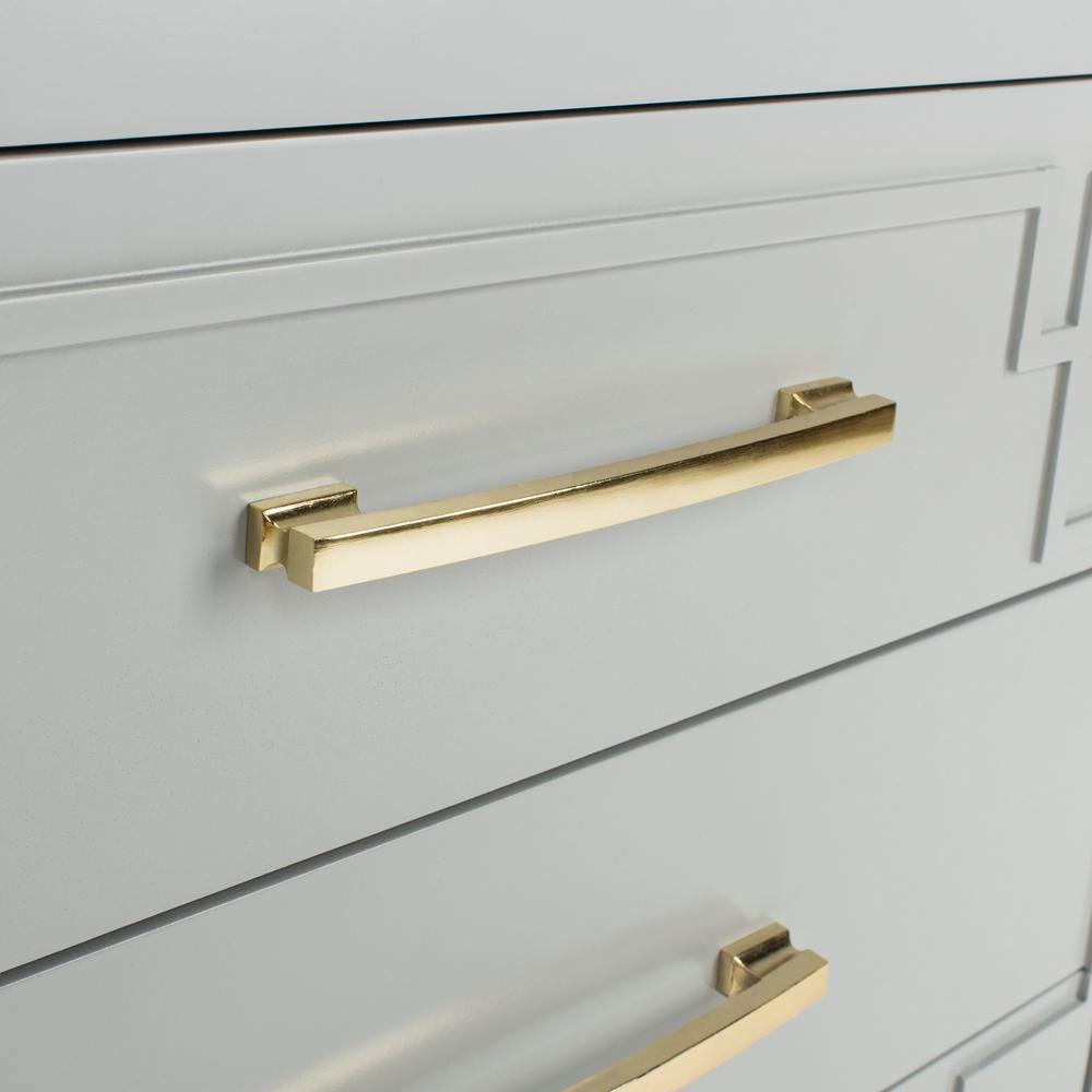 Safavieh Raina 3 Drawer Gray Gold Chest Chs6412d The Home Depot
