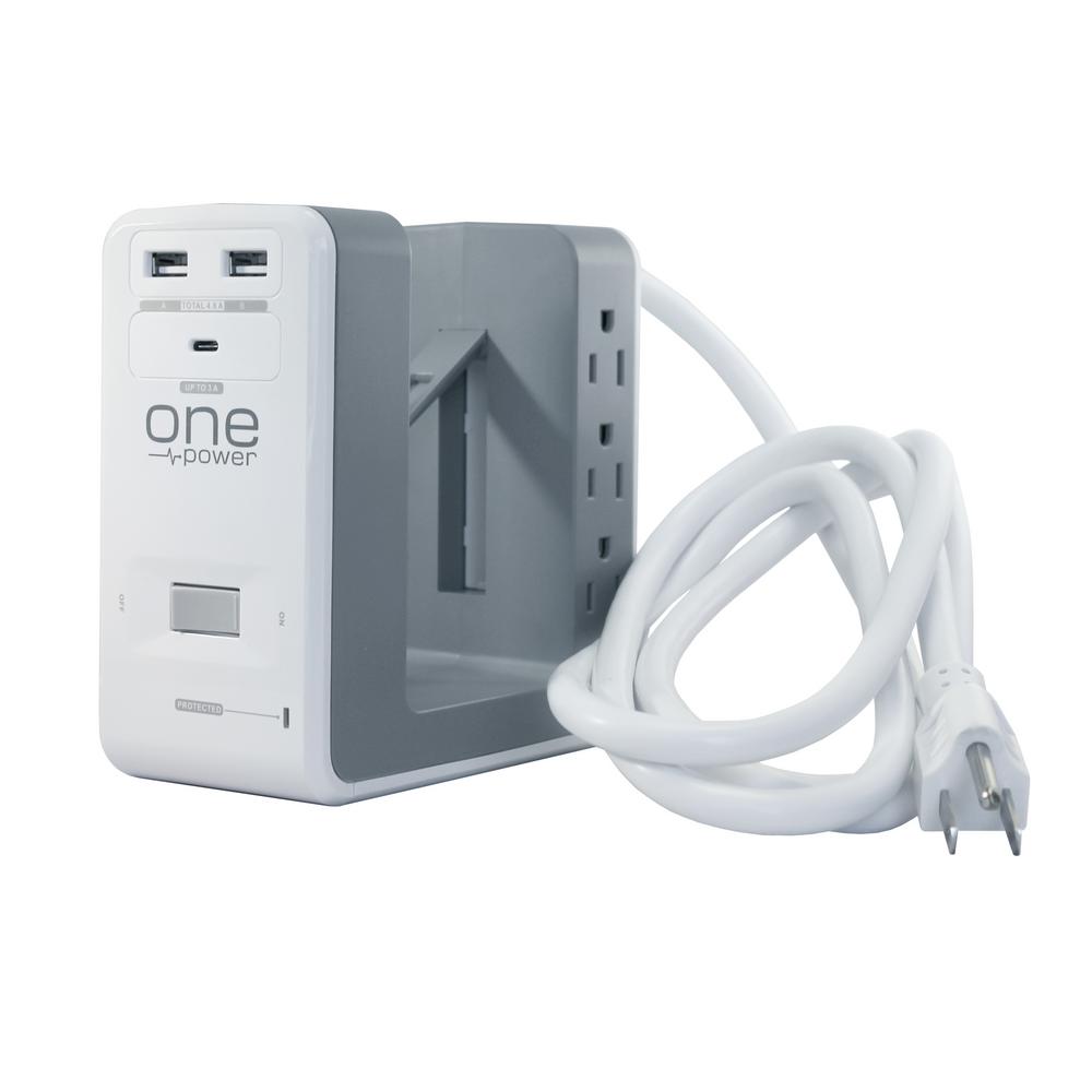 3 Surge Protectors Extension Cords The Home 6 2 Usb A 1 C Surge Protector For Home Or
